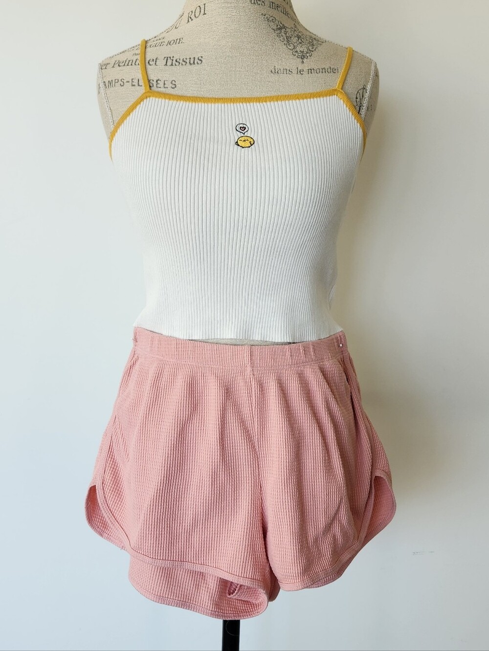 Cute Ribbed Camisole Crop Top
